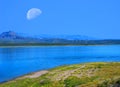 Roosevelt Lake and Moon