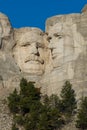 Roosevelt and Lincoln on Mount Rushmore Royalty Free Stock Photo