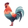 Rooster animal farm icon isolated