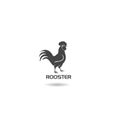 Rooster animal icon with shadow