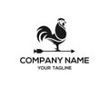 Rooster and arrow Logo Designs Template Icon. Royalty Free Stock Photo