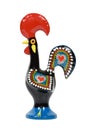 Rooster of Barcelos on white background