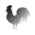 Rooster Black Dotwork