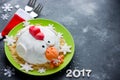 Rooster cake cake, hen cake, chicken cake, bird cake - fe Royalty Free Stock Photo