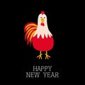 Rooster bird. 2017 Happy New Year symbol Chinese calendar. Royalty Free Stock Photo