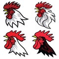 Rooster Cock Mascot Logo Premium Design Pack Collection Vector Set Cartoon Illustration Royalty Free Stock Photo