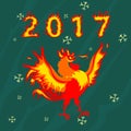 Rooster cock, symbol of 2017 on the Chinese calendar.