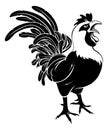 Rooster cockerel crowing Royalty Free Stock Photo