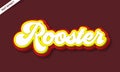 Rooster colorful text effect design