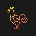 Rooster gradient vector icon for dark theme