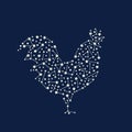 Rooster - Happy new year 2017 symbol.