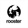 Rooster head logo chicken vector animal farm Royalty Free Stock Photo