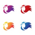 Rooster icon set Royalty Free Stock Photo