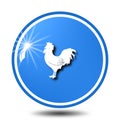 Rooster icon,sing,illustration