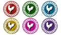 Rooster icon,sing,illustration Royalty Free Stock Photo
