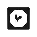 Rooster icon,sing,illustration Royalty Free Stock Photo