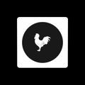 Rooster icon,sing,illustration Royalty Free Stock Photo