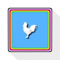 Rooster icon,sing,illustration Royalty Free Stock Photo