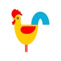 Rooster isolated. bird farm cock. Vector illustration