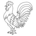 Rooster line art