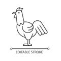 Rooster linear icon