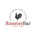 Rooster logo for bar and food and drinks shops Royalty Free Stock Photo