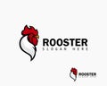 rooster logo creative animal head vector chicken business food