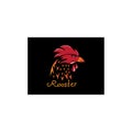 rooster logo design vector color illustration
