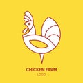 Rooster logo template Royalty Free Stock Photo