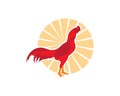 Rooster Logo Template Royalty Free Stock Photo