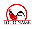 Rooster logo vector icon, creative modern simple logo Royalty Free Stock Photo