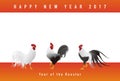 Rooster New Year Card Royalty Free Stock Photo