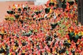 Rooster statues in King Naresuan the great shrine
