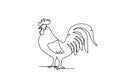 A rooster stood gallantly