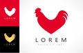 Rooster. Stylized logo.