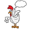 Rooster with thought bubble Royalty Free Stock Photo