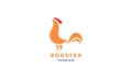 Rooster unique cute abstract logo vector illustration design