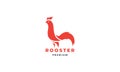 Rooster unique cute colorful logo vector illustration design