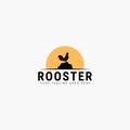 Rooster vintage logo vector illustration design