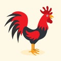 Rooster year icon Royalty Free Stock Photo