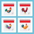 Rooster year icon Royalty Free Stock Photo