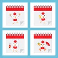 Rooster year icon Royalty Free Stock Photo