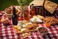 root beer ingredients spread on picnic blanket