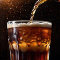 Root beer, soda soft drink cola pop, cold draft beverage in cup