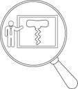 Root Cause Analysis Problem Solving with Magnifying Glass, hantu Royalty Free Stock Photo