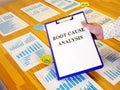 Root cause analysis RCA report and charts Royalty Free Stock Photo