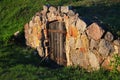 Root cellar door in a countryside, Poland