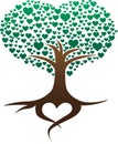Root Heart Tree logo Royalty Free Stock Photo