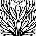 Root pattern illustration for textile and printing