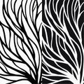 Root pattern illustration for textile and printing